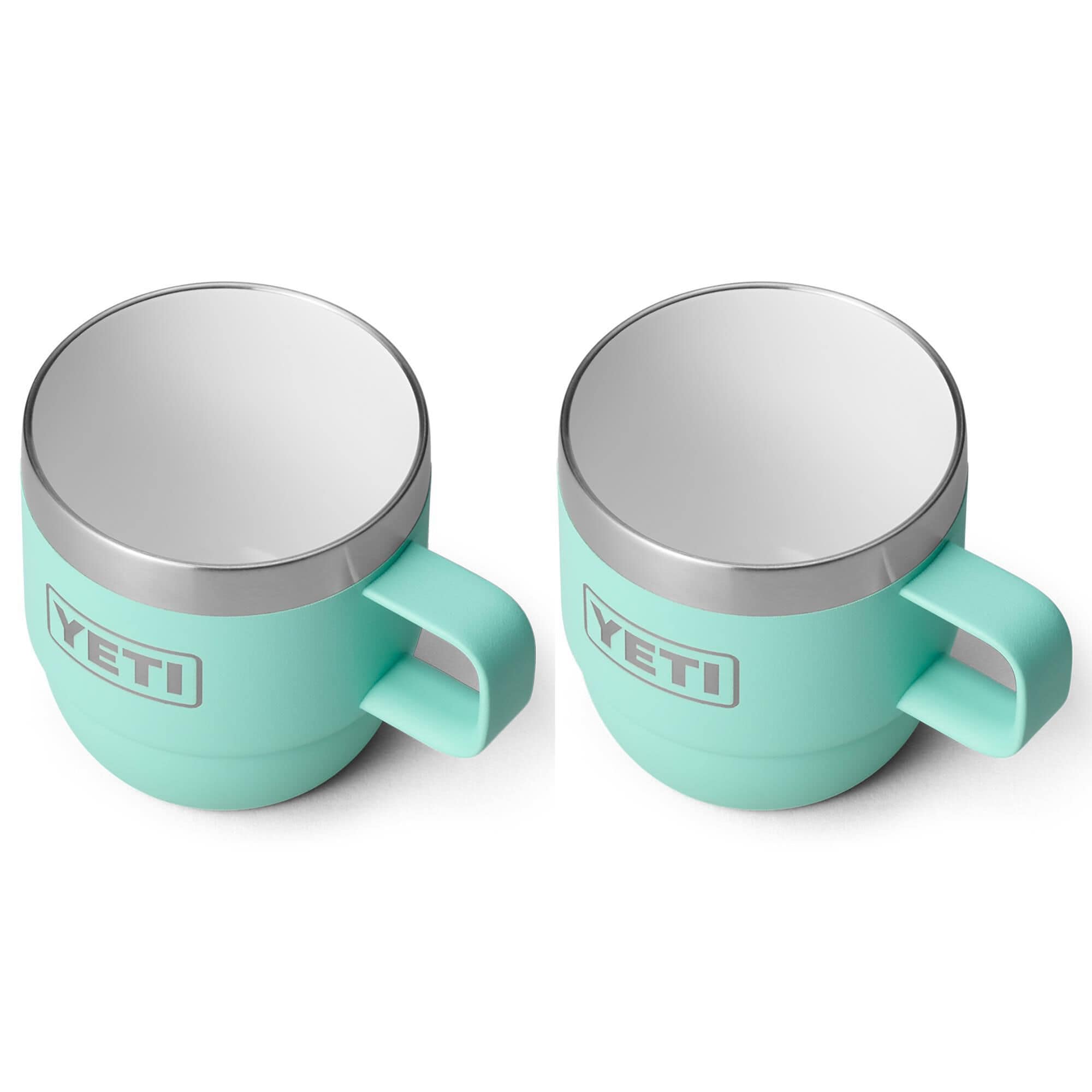 YETI Rambler 6 Oz Stackable Mug in Seafoam and Stainless Steel (Set of 2)