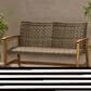 Hearth and Haven Hampton Outdoor Loveseat in Natural and Grey, , large