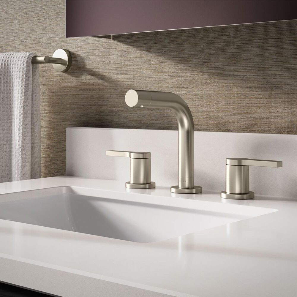 Kohler Elate Widespread Bathroom Sink Faucet in Vibrant Brushed Nickel, , large