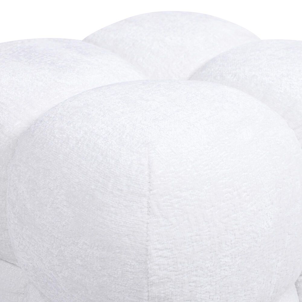 Jennifer Taylor Home Pixel Pouf Ottoman in Almond White, , large