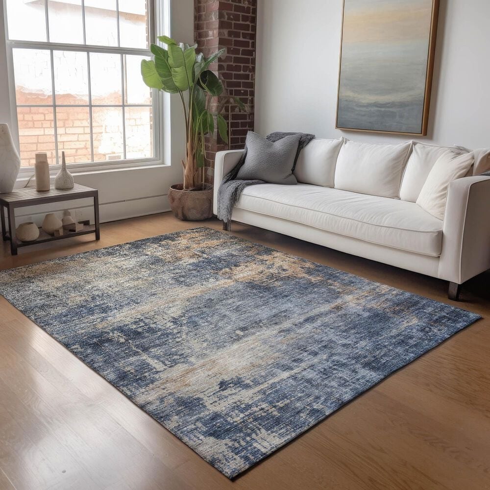 Dalyn Rug Company Nouveau NV25 8&#39; x 10&#39; Denim Indoor/Outdoor Area Rug, , large