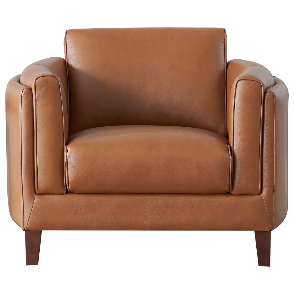 Hydeline Leather Accent Chair in Nutmeg, , large