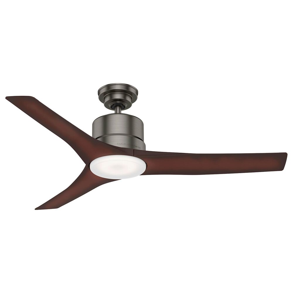 Hunter Piston 52" Outdoor Ceiling Fan with LED Light in Brushed Slate, , large