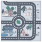 Safavieh Kids Playhouse KPH232M 5" Square Blue and Dark Grey Rug, , large
