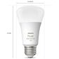 Philips E26 Color Ambiance Smart LED Bulb in White, , large