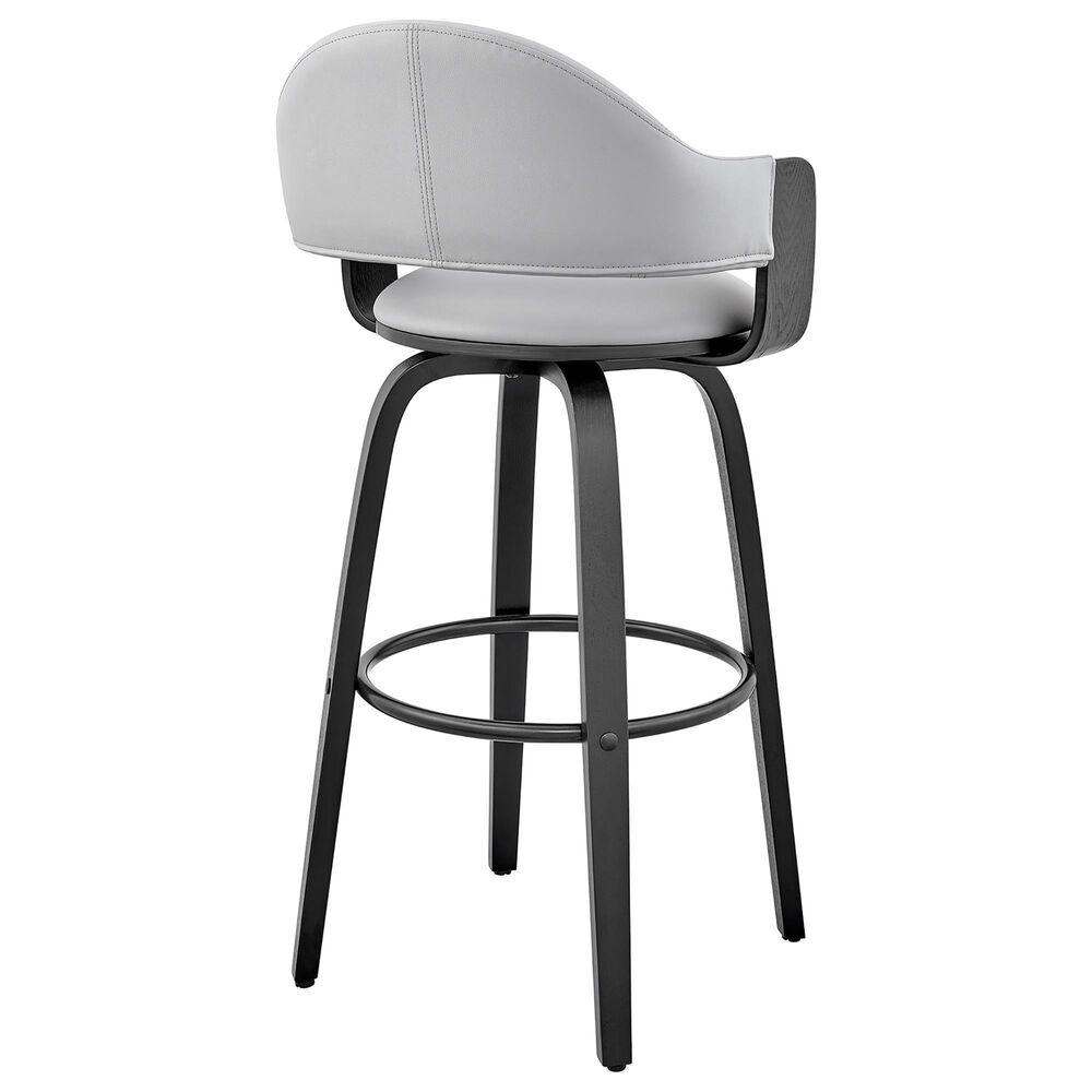 Blue River Daxton 26&quot; Swivel Counter Stool in Gray/Black, , large