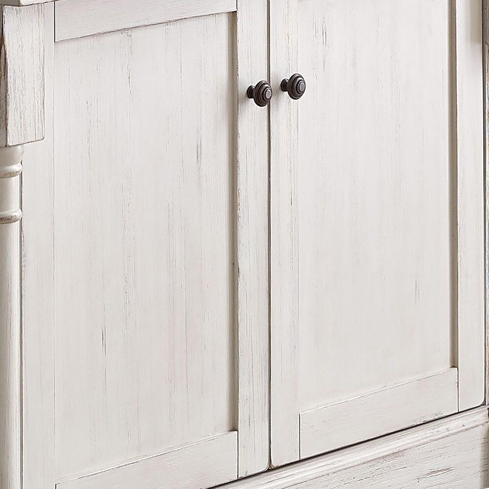 Wycliff Bay Durham 4-Shelf Adjustable Bookcase in Weathered White and Cherry &#40;Set of 3&#41;, , large