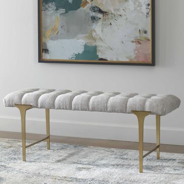 Uttermost Imperial Bench in Satin Champagne, , large
