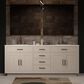 Lexora Home Abbey 80" Double Bathroom Vanity in White Oak with 2 cm White Quartz Top and Rectangular Sinks, , large