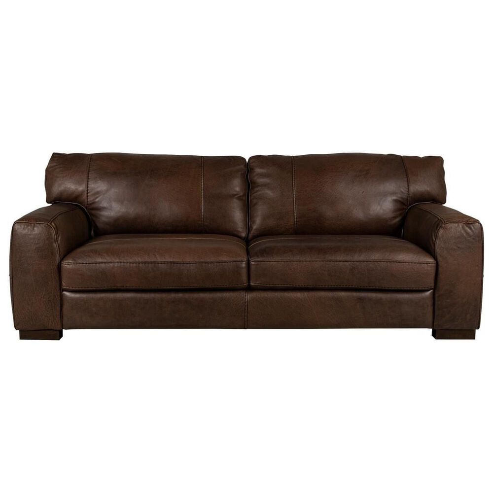 Bordeaux &amp; Co Maxi 4-Piece Stationary Leather Living Room Set in Madison Espresso, , large