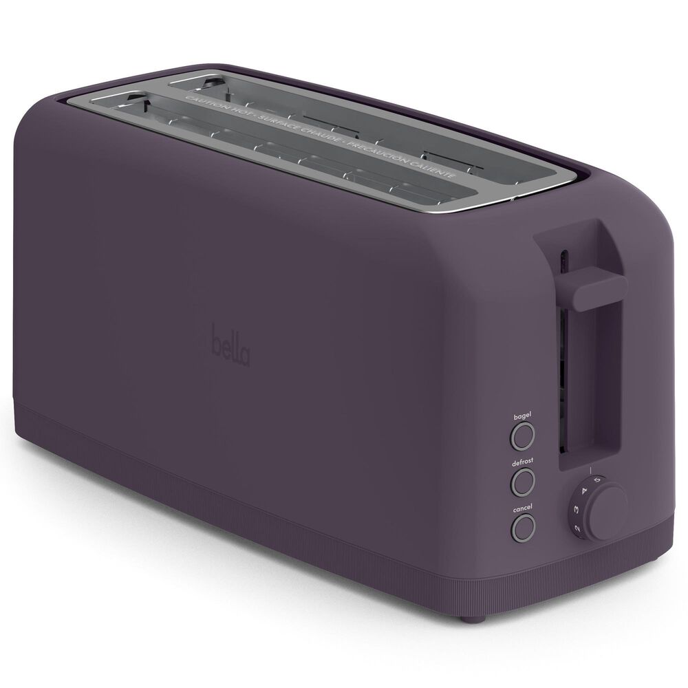 Bella 4-Slice Slim Toaster in Plum, , large