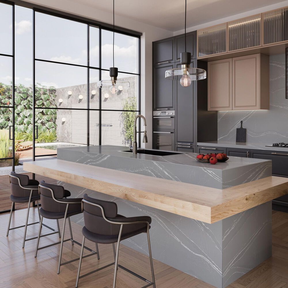 Cambria Luxury Queen Anne 3cm Quartz Countertop in Gray, , large