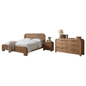 Urban Home Kione King Platform Bed with Dresser and Nightstand in Brown, , large