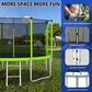 HOMLUX 12" Outdoor Trampoline Sports in Green, , large