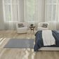 Nourison Courtyard Ivory and Blue 4" Square Indoor/Outdoor Area Rug, , large