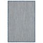 Nourison Courtyard Ivory and Blue 2" x 3" Indoor/Outdoor Area Rug, , large