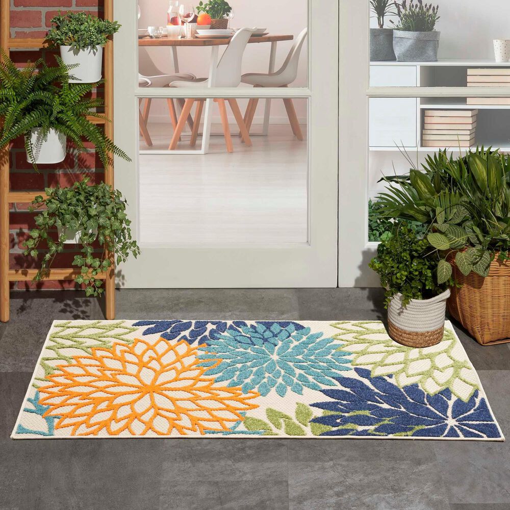 Nourison Aloha 3&#39;6&quot; x 5&#39;6&quot; Multicolor Indoor/Outdoor Area Rug, , large
