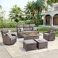 Sunwell Garden Patio Ottoman in Beige (Set of 2), , large