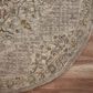 L&R Resources Sinuous Cottage Medallion 4" Round Beige and Cream Area Rug, , large
