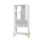 Dayton Bowery 5-Shelf Bookcase in White/Oak, , large