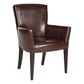 Safavieh Dale Leather Arm Chair in Brown, , large