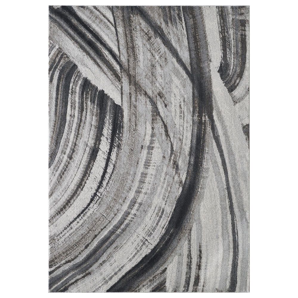 Kas Oriental Rugs Illusions Elements 3"3" x 4"11" Ivory and Grey Area Rug, , large