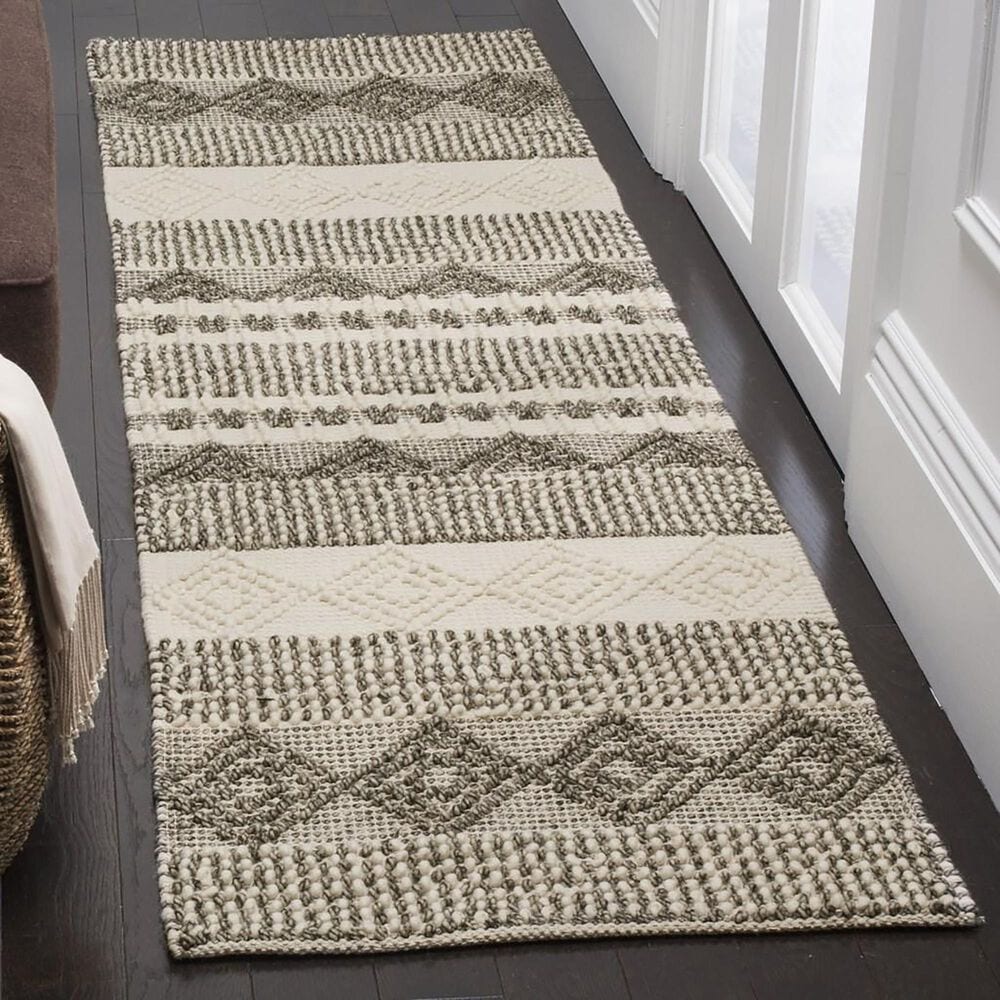 Safavieh Natura 2&#39;3&quot; x 14&#39; Grey and Ivory Runner, , large