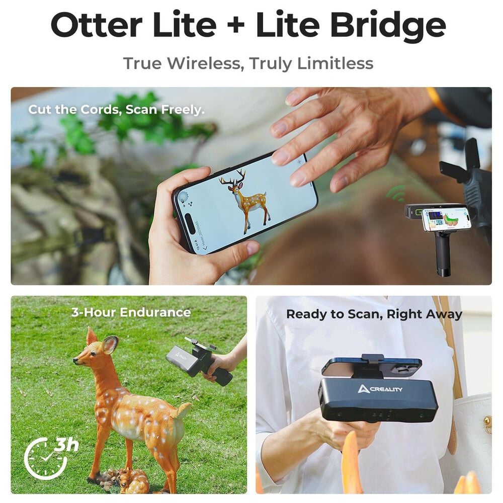 Creality 3D Technology Otter Lite Wireless 3D Scanner in Black, , large
