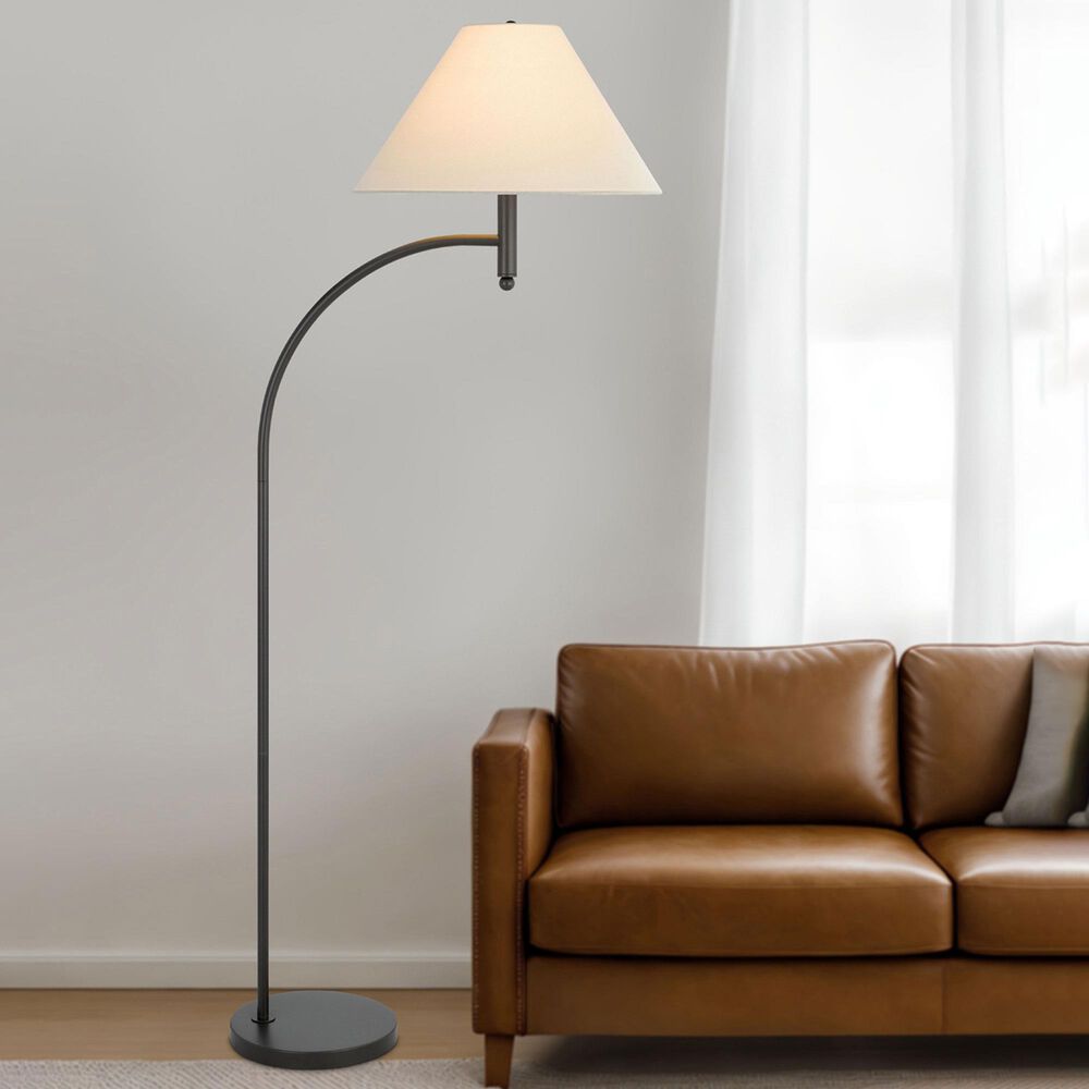 Cal Lighting Mosley Groton Floor Lamp in Charcoal Grey, , large