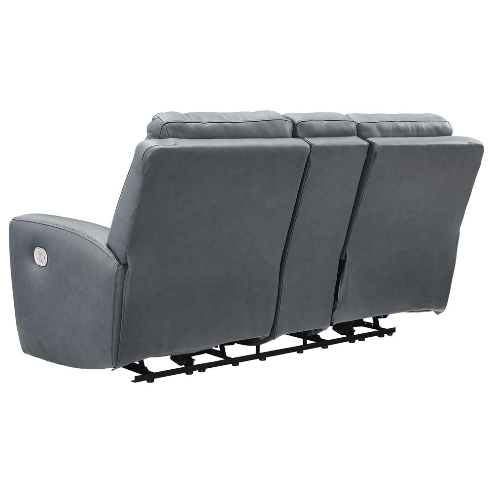 Ashley Mindanao Power Reclining Loveseat in Steel, , large