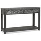 Furniture of America Piez Sofa Table in Ash Gray and Stainless Steel, , large