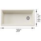 Blanco Inteos 39" Undermount Single Bowl Kitchen Sink in Soft White, , large