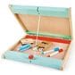 Hape Toys Store and Go Easel Folding Double-Sided Tabletop Blackboard and Whiteboard with Chalks, Markers, , large