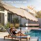 HOMLUX 10" Patio Umbrella with Lights in Khaki, , large