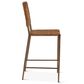 Home Trends & Design 17" Counter Stool with Brown Top Grain Leather, , large