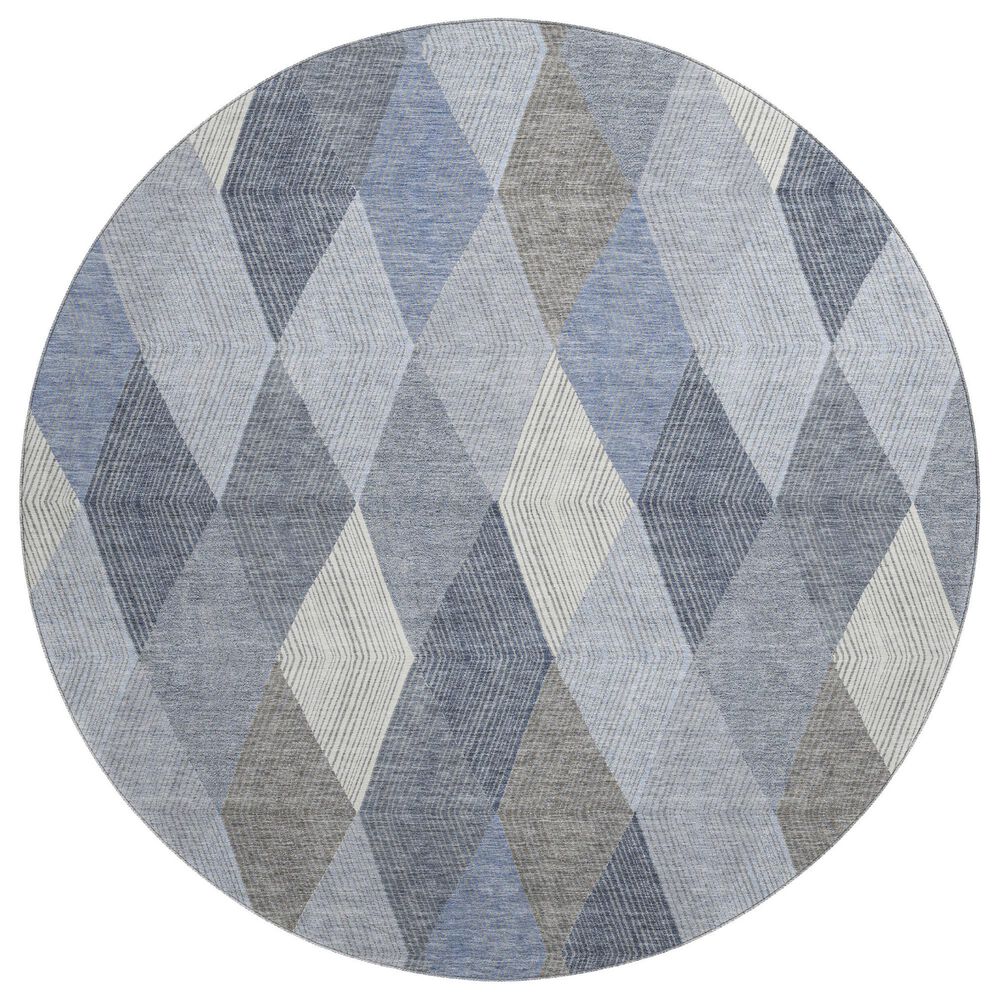 Dalyn Rug Company The Reserve TR11 Denim 8" Round Indoor/Outdoor Area Rug, , large