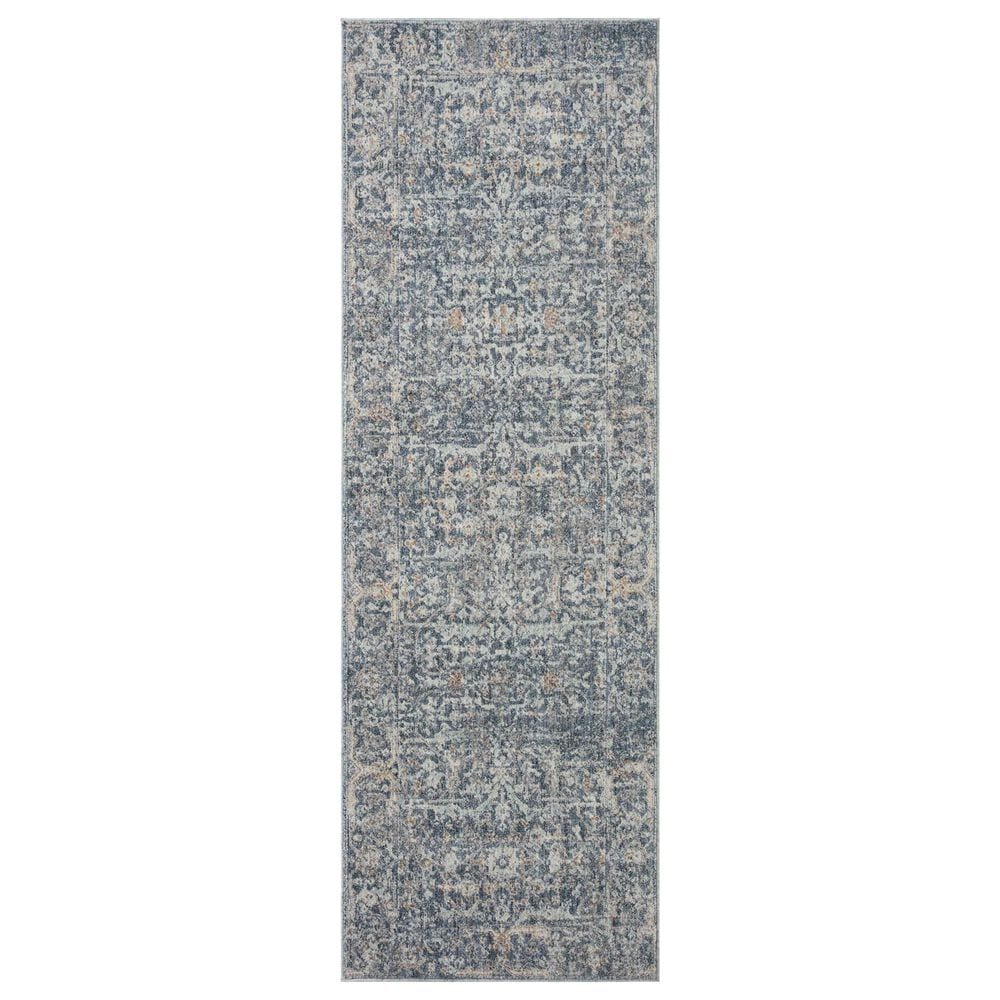 Angela Rose Blake 2"7" x 8" Denim and Taupe Runner, , large