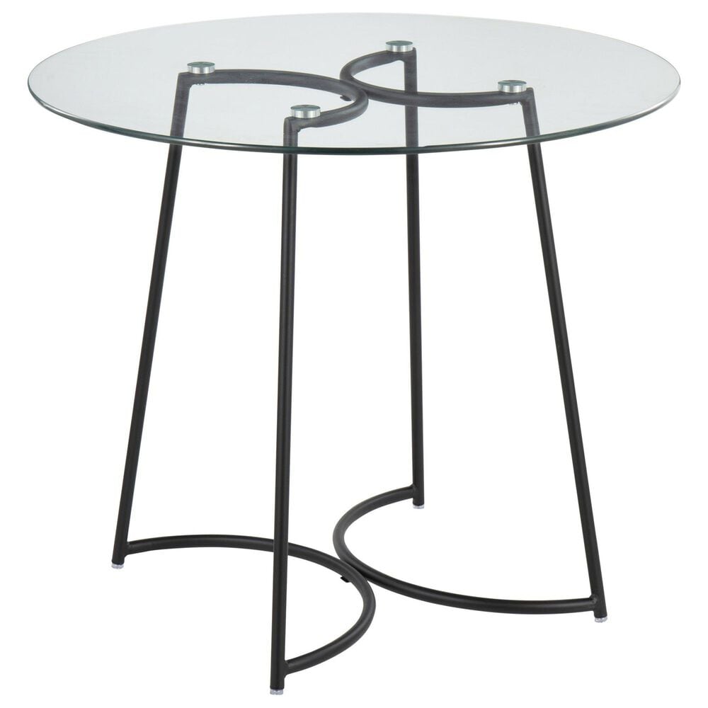 LumiSource Cece Dinette Table in Black and Clear - Table Only, , large