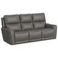 Flexsteel Carter Power Reclining Sofa with Console and Power Headrests and Lumbar in Gray, , large