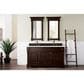 James Martin Vanities Brookfield 60" Double Bathroom Vanity in Burnished Mahogany with 3 cm Eternal Jasmine Pearl Quartz Top and Rectangle Sinks, , large