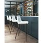 Zuo Modern Magnus Bar Stool in White and Brown (Set of 2), , large