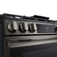 LG 2-Piece Kitchen Package with 6.3 Cu. Ft. Smart Slide-In Gas Range and 2.1 Cu. Ft. Smart Over-the-Range Microwave in Black Stainless Steel, , large