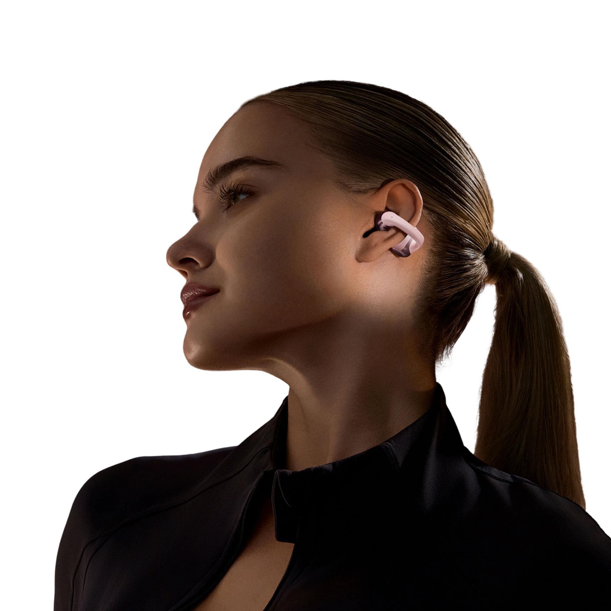 Shokz OpenDots One Open-Ear Clip-On True Wireless Earbuds in Pink