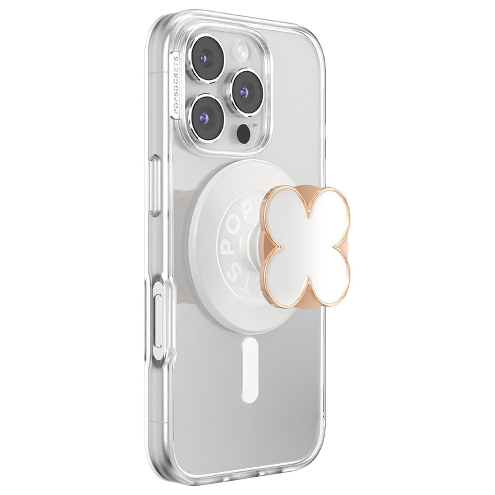 PopSockets MagSafe Circle PopGrip in Enamel Clover Rose Gold, , large