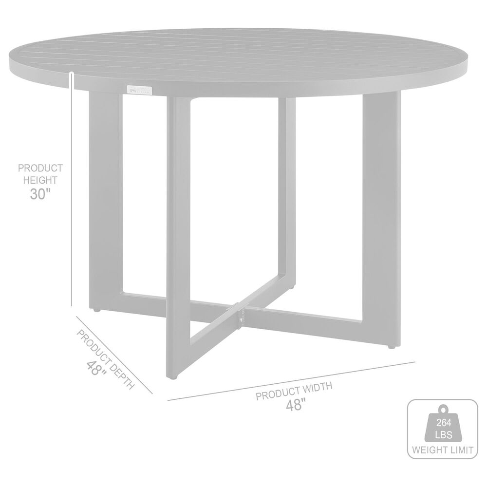 Blue River Cayman Outdoor Round Dining Table in Black - Table Only, , large