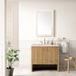 James Martin Vanities Hudson 36" Single Bathroom Vanity in Light Natural Oak with 3 cm Eternal Marfil Quartz Top and Rectangular Sink, , large