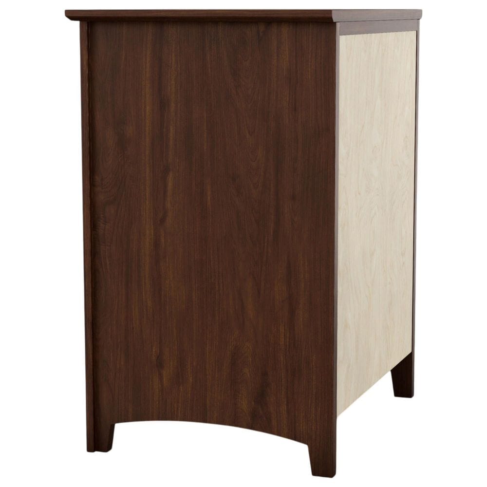 Archbold Furniture Shaker 3 Drawer Wide Nightstand in Brown Mahogany, , large