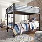 Ashley Dinsmore Twin over Twin Bunk Bed with Ladder in Black/Gray, , large