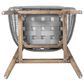 Blue River Tutti Frutti Patio Barstool with Grey Cushion in Aged Teak, , large