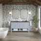 James Martin Vanities Breckenridge 60" Double Bathroom Vanity in Serenity Blue with 3 cm Charcoal Soapstone Quartz Top and Rectangular Sinks, , large